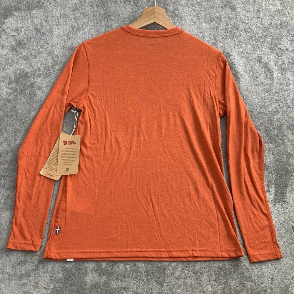 Fjallraven Shirt Womens XS High Coast Lite Basic Top Orange Long Sleeve Gorpcore - Picture 8 of 9